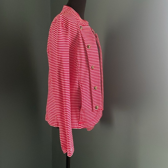 Tommy Hilfiger Red and White Striped military cut Jacket m - Picture 6 of 6